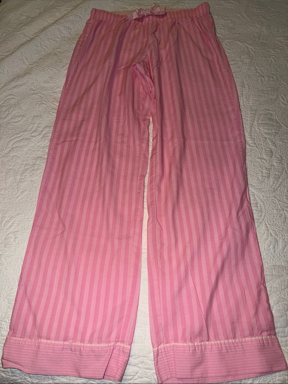 Victoria’s Secret Classic Striped Pink Pajama Set, 3 Pieces, Lightweight Cotton - Picture 7 of 11